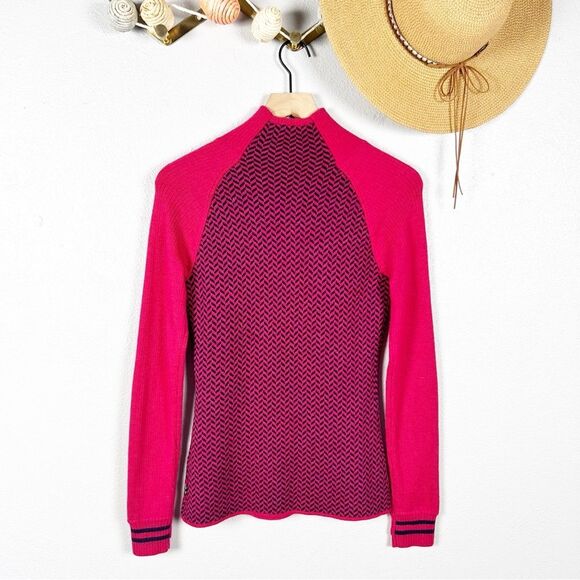 Smartwool Dacono Chevron Funnel Neck Merino Wool Ski Sweater Size Small - Picture 4 of 7